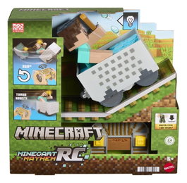 Mattel Minecraft Vehículo Radiocontrol Steve in Minecart