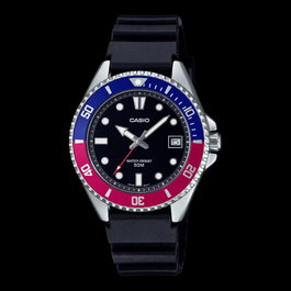 Casio MDV-10-1A2VDF con correa de resina negra