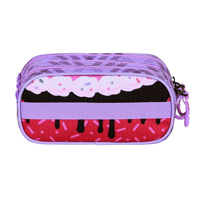 Karactermania Potatodo Kuromi Hello Kitty triple, Estuche escolar 3 compartimentos con cremallera, Material Ripstop resistente, Tamaño 10x23x11 cm Karactermania Potatodo Kuromi Hello Kitty triple, Estuche escolar 3 compartimentos con cremallera, Material Ripstop resistente, Tamaño 10x23x11 cm