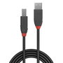 Lindy 36672 Cable USB 2.0 de 1 m con conectores USB A y USB B Negro
