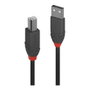Lindy 36672 Cable USB 2.0 de 1 m con conectores USB A y USB B Negro