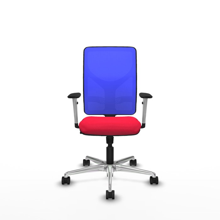 PIQUERAS Y CRESPO Silla de oficina Motilla con mecanismo Sincro, Rojo y Azul