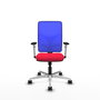 PIQUERAS Y CRESPO Silla de oficina Motilla con mecanismo Sincro, Rojo y Azul