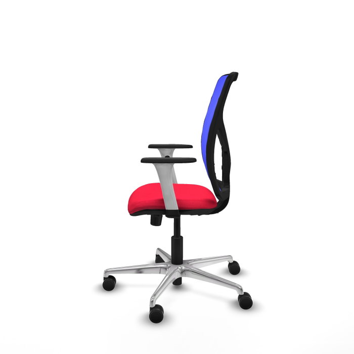 PIQUERAS Y CRESPO Silla de oficina Motilla con mecanismo Sincro, Rojo y Azul