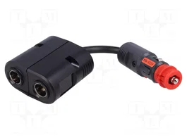 PRO CAR Divisor para mechero de coche negro con fusible