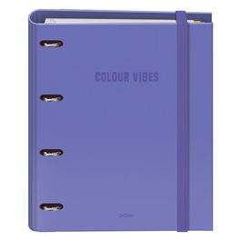 Carpebloc Dohe Colour Vibes A4 4 Anillas Mixtas 35 Mm Con Recambio 100Hj. 90Gr. Cuadric.5X5 Morado