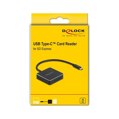 DeLOCK Lector de tarjetas USB Type-C™ para SD Express, SDHC y SDXC 91019