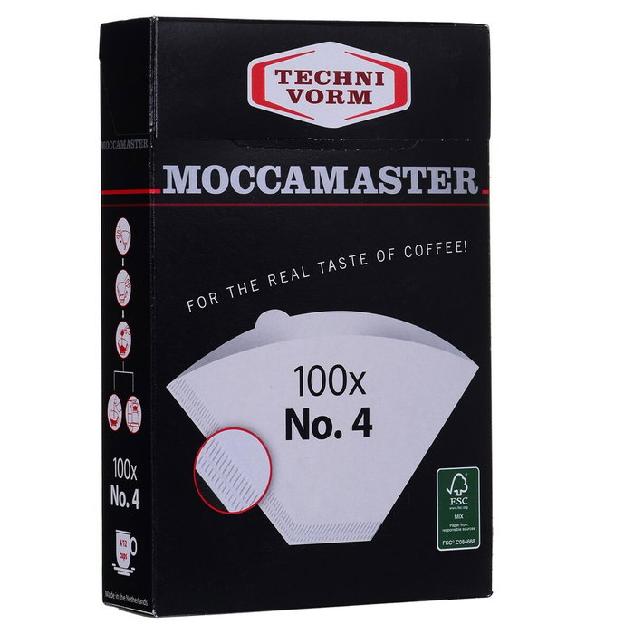 Moccamaster 85022 Filtros de papel No. 4 (100 unidades)