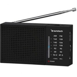 SUNSTECH RPS412BK Radio Portátil Analógica AM/FM 2 Pulgadas Negro