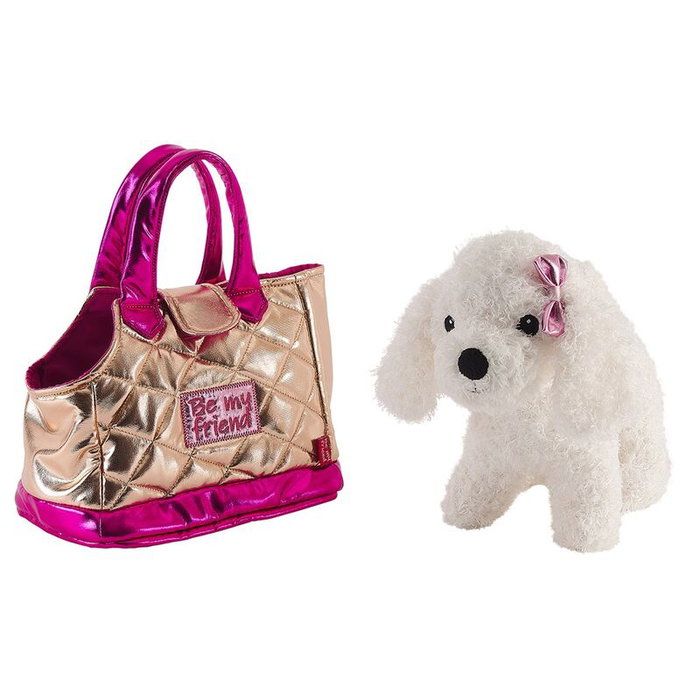 PERLETTI Bolso mano + peluche Dorado perro Didi 28cm PERLETTI Bolso mano + peluche Dorado perro Didi 28cm