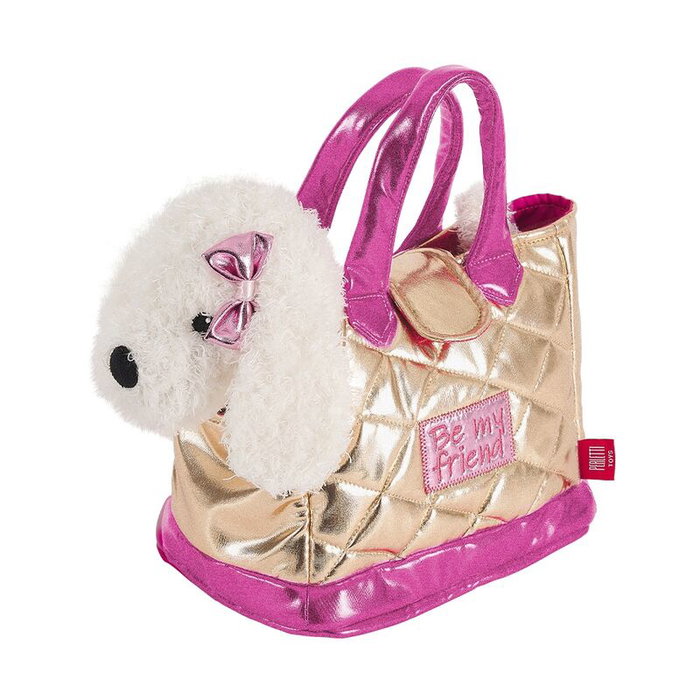PERLETTI Bolso mano + peluche Dorado perro Didi 28cm PERLETTI Bolso mano + peluche Dorado perro Didi 28cm