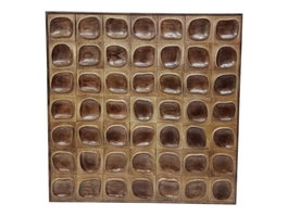 DKD Home Decor Decoración de Pared Mango 3D Natural 90x90x4,5 cm