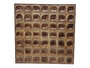 DKD Home Decor Decoración de Pared Mango 3D Natural 90x90x4,5 cm