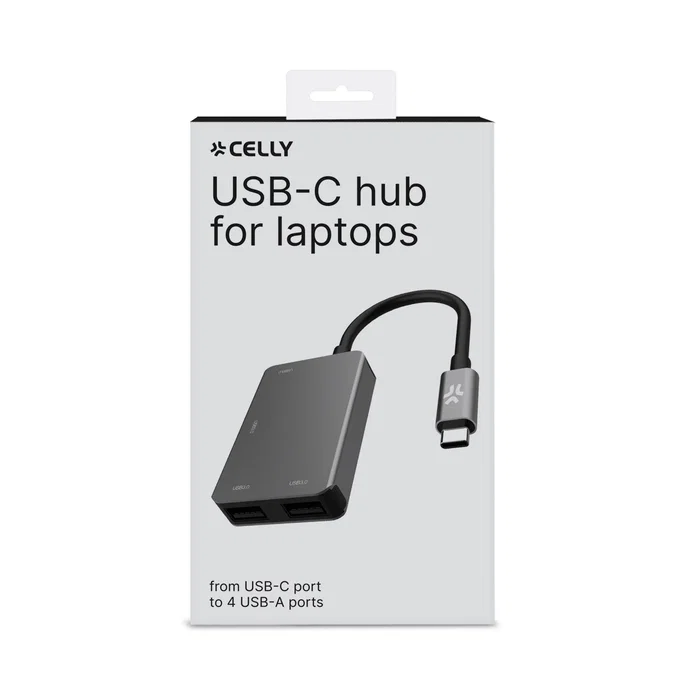 Celly Hub USB tipo C a 4 puertos USB