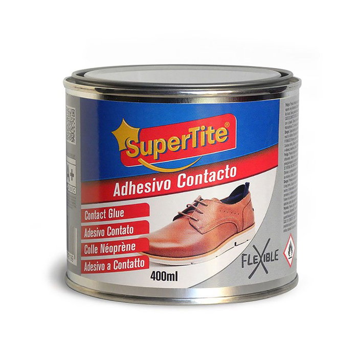 Supertite Adhesivo contacto bote 400 ml A2421 Multiusos Cuero Madera Fórmica Goma Corcho Alta Resistencia Supertite Adhesivo contacto bote 400 ml A2421 Multiusos Cuero Madera Fórmica Goma Corcho Alta Resistencia