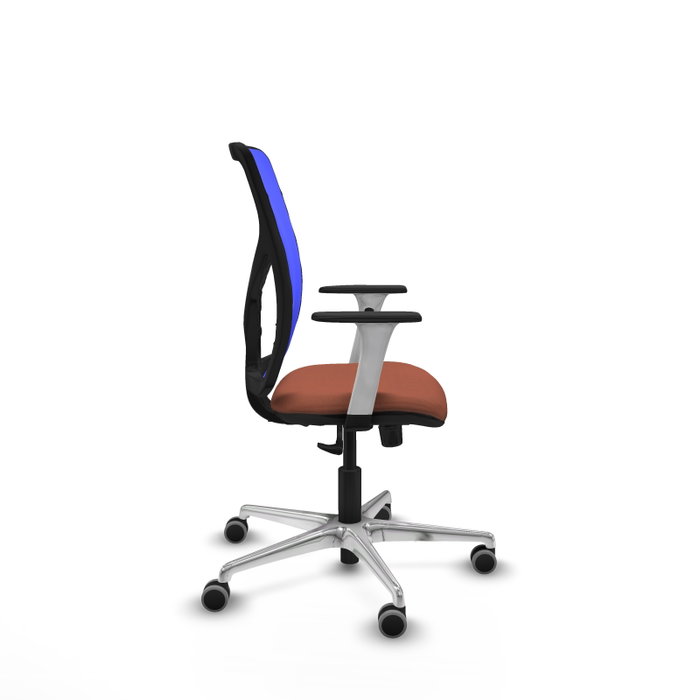 PIQUERAS Y CRESPO Silla de oficina Motilla con mecanismo Sincro, malla azul y asiento marrón PIQUERAS Y CRESPO Silla de oficina Motilla con mecanismo Sincro, malla azul y asiento marrón