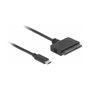 DeLOCK Convertidor USB Type-C a SATA 6 Gb/s de 22 pines, 0,5 m, Negro
