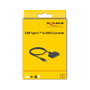 DeLOCK Convertidor USB Type-C a SATA 6 Gb/s de 22 pines, 0,5 m, Negro