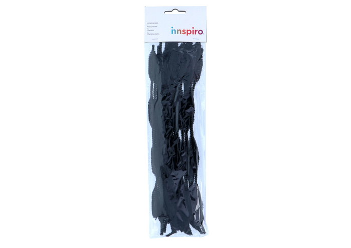 Innspiro Limpiapipas Chenilla Formas Negro 13mm x 30cm (25 unidades)