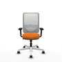PIQUERAS Y CRESPO Silla de oficina Zulema Naranja y Blanco
