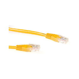 ACT Cable de parcheo U/UTP CAT6A de 1 metro, amarillo con conectores RJ45
