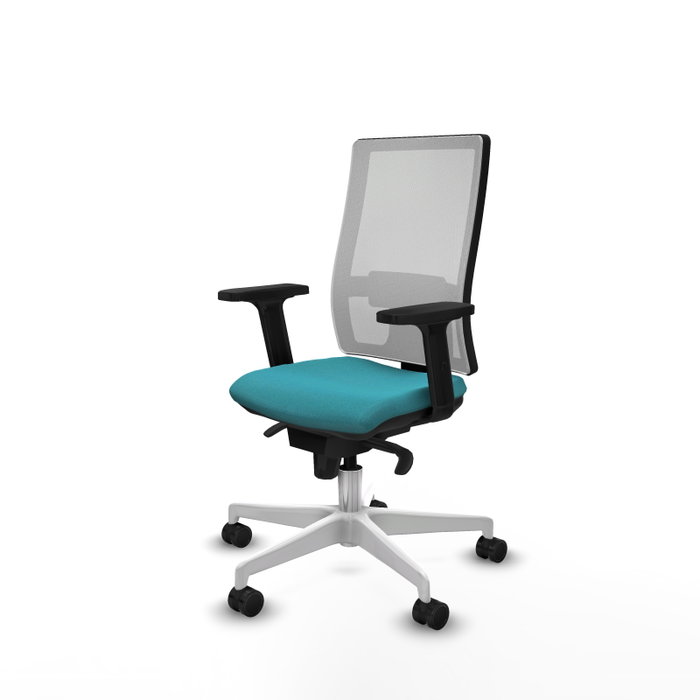 PIQUERAS Y CRESPO Silla de oficina Horna Turquesa y Blanco