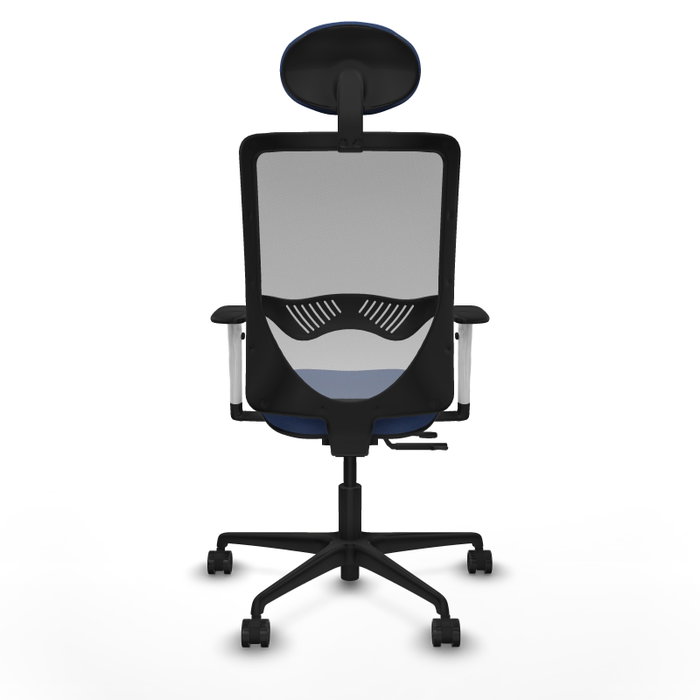 PIQUERAS Y CRESPO Silla de oficina Zulema con mecanismo Sincro/Traslack, Azul marino y Gris
