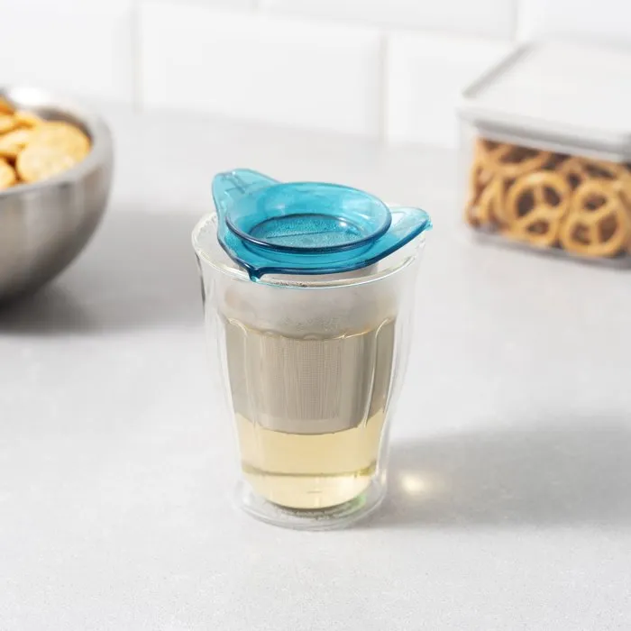 Bodum Taza de té con infusor Yo-Yo Set 0,35 L Doble pared Vidrio y acero inoxidable