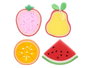 Berilo Esponja Baño Frutas Surtidos 14 x 12 x 4 cm (Set de 24)
