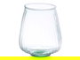 Giftdecor Jarron Vidrio Reciclado Rayado 19.5 cm Transparente 15x18x15 cm (Set de 4)