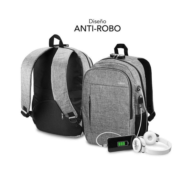 Subblim Urban Lock Backpack 16 de color Gris