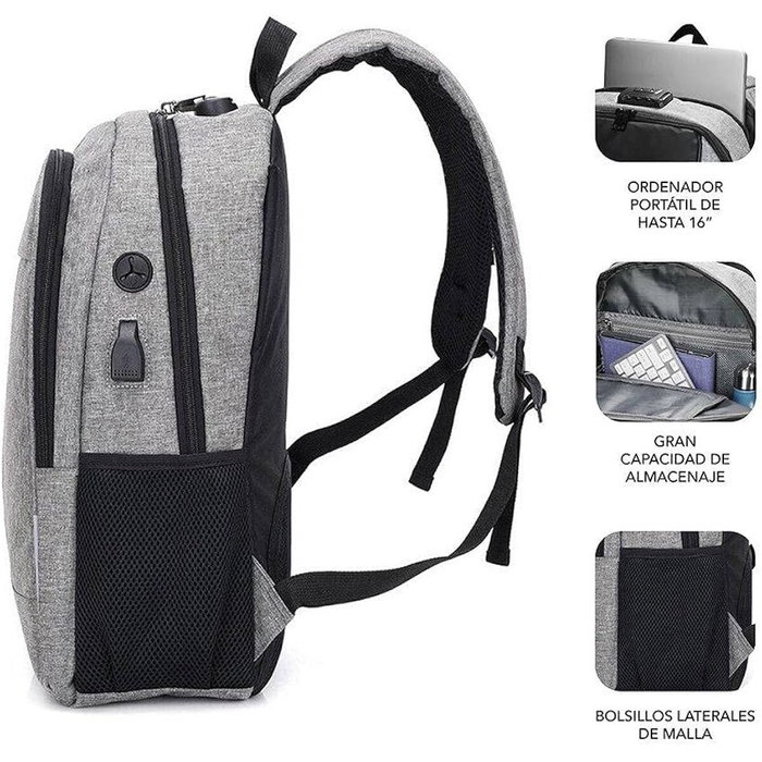 Subblim Urban Lock Backpack 16 de color Gris