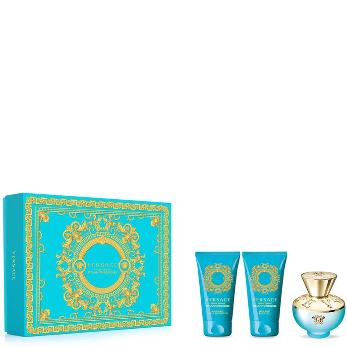Versace Set Dylan Turquoise para Mujer con Eau De Toilette y Cuidado Corporal Versace Set Dylan Turquoise para Mujer con Eau De Toilette y Cuidado Corporal