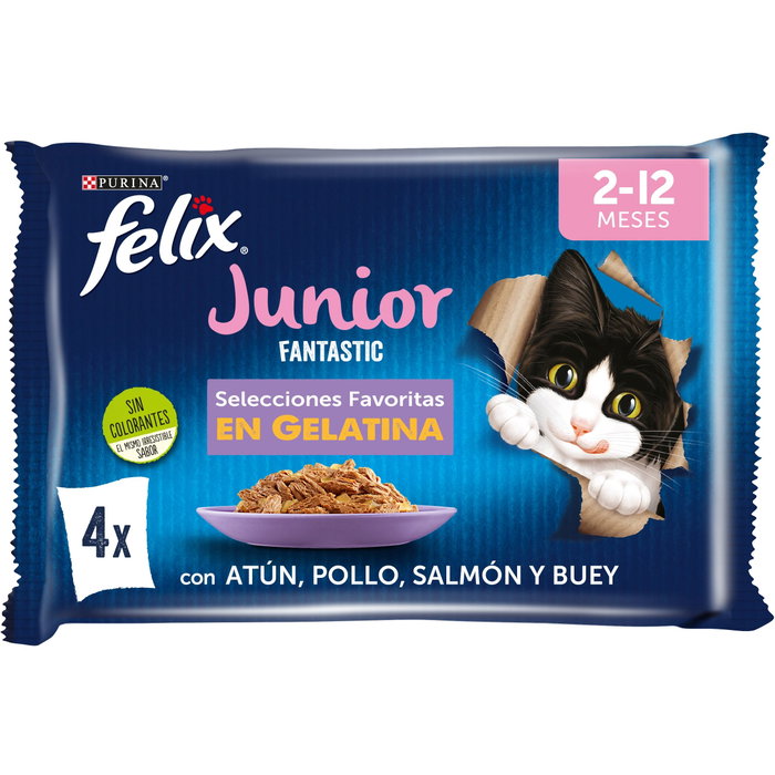 Purina FELIX Fantastic Junior Grill en Gelatina 12x4x85g
