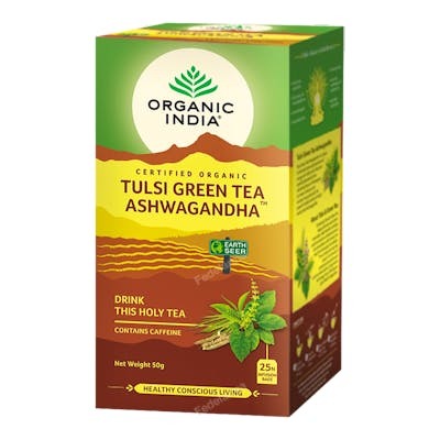 Organic India Té Verde Tulsi Ashwagandha Infusión Ayurveda Organic India Té Verde Tulsi Ashwagandha Infusión Ayurveda