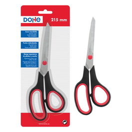 Dohe Tijeras Ergonómicas Asimétricas de 21 cm Negro y Rojo