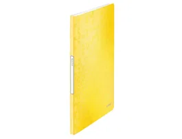 LEITZ WOW Carpeta con 20 Fundas Flexible A4 Amarillo