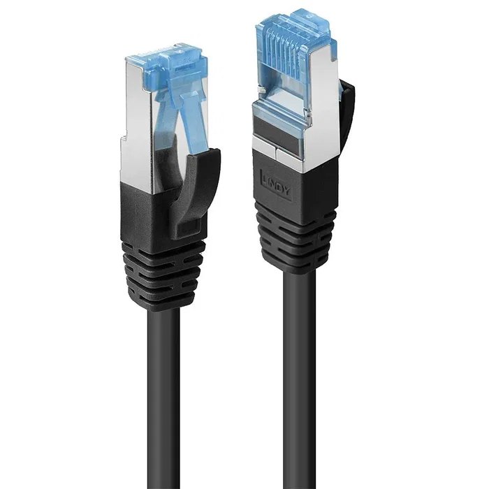 Lindy 47183 Cable de Red Cat6a S/FTP (S-STP) Blindado RJ-45 Macho a Macho LSZH Negro 10 Metros (10GBase-T, 1000 Mbps)