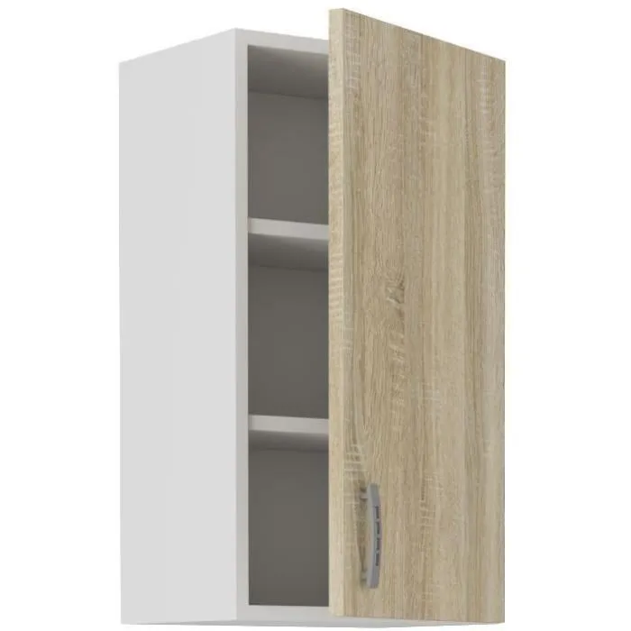 Armario alto SARA 40G - 1 puerta - Roble Sonoma - L40xP31xH71,5 cm - Hecho en Polonia