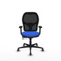 PIQUERAS Y CRESPO Silla de oficina Jorquera con mecanismo Sincro/Traslack, Azul y Negro