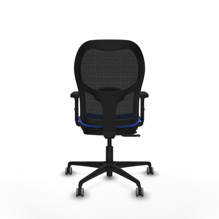 PIQUERAS Y CRESPO Silla de oficina Jorquera con mecanismo Sincro/Traslack, Azul y Negro
