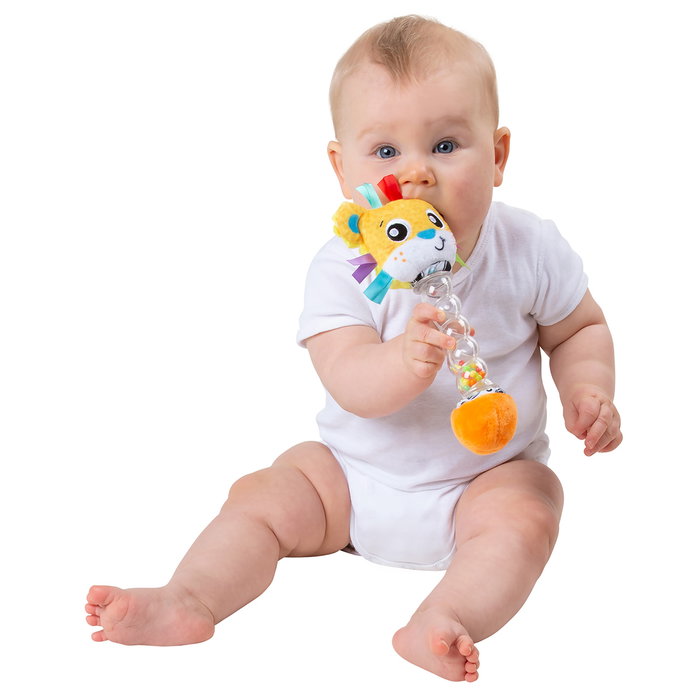 Playgro Sonajero Safari Shaker Rain Rattle Stick +3 Meses Colorido Cuentas Multicolor