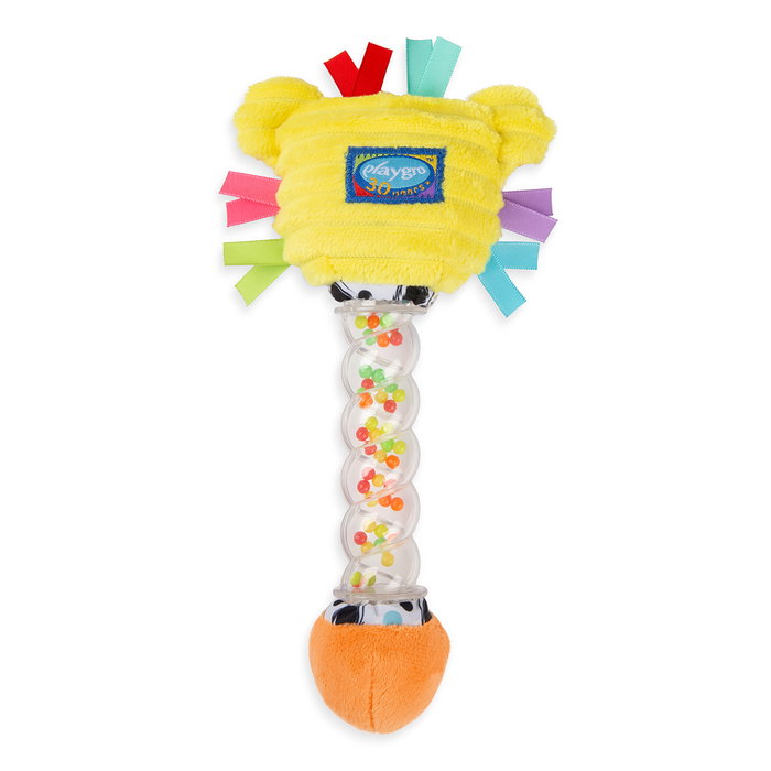 Playgro Sonajero Safari Shaker Rain Rattle Stick +3 Meses Colorido Cuentas Multicolor
