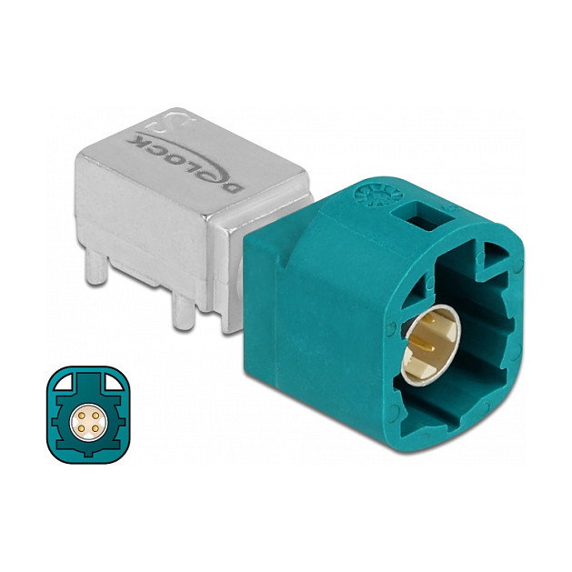 DeLOCK Conector Coaxial HSD Z Macho 90° 90357
