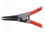 KNIPEX Alicate para anillos elásticos externos, 40-100 mm, rectos