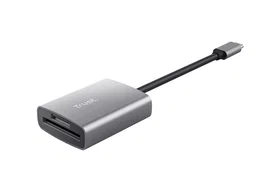 Trust Dalyx Fast 24136 - Lector de Tarjetas USB-C Externo USB 3.2 Gen 1, Compacto de Aluminio para SD/MicroSD, Velocidad hasta 104 MB/s
