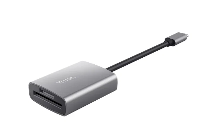 Trust Dalyx Fast 24136 - Lector de Tarjetas USB-C Externo USB 3.2 Gen 1, Compacto de Aluminio para SD/MicroSD, Velocidad hasta 104 MB/s Trust Dalyx Fast 24136 - Lector de Tarjetas USB-C Externo USB 3.2 Gen 1, Compacto de Aluminio para SD/MicroSD, Velocidad hasta 104 MB/s