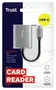 Trust Dalyx Fast 24136 - Lector de Tarjetas USB-C Externo USB 3.2 Gen 1, Compacto de Aluminio para SD/MicroSD, Velocidad hasta 104 MB/s