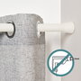 Cintacor - Storplanet Barra de Cortina Extensible a Presión, sin Taladro, Blanco, Diámetro 2.8-2.5 x Largo 50-80 cm, Carga Máx. 4.8 kg