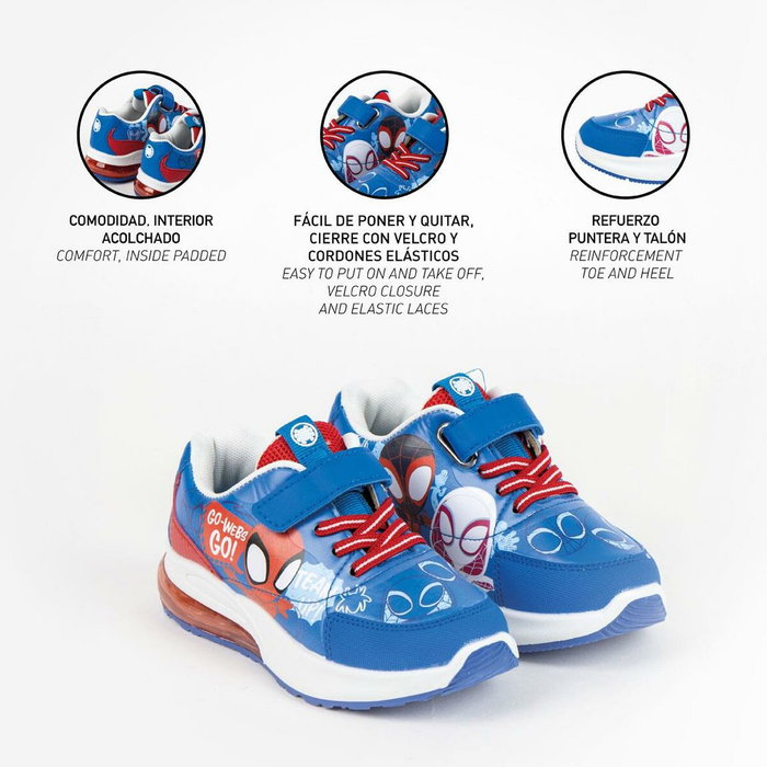 Cerdá Deportiva Suela Pvc Con Luces Spidey Azul Talla 24